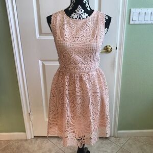 Francesca's Dusty Pink Tribal Boho Dress